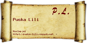 Puska Lili névjegykártya
