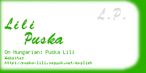 lili puska business card